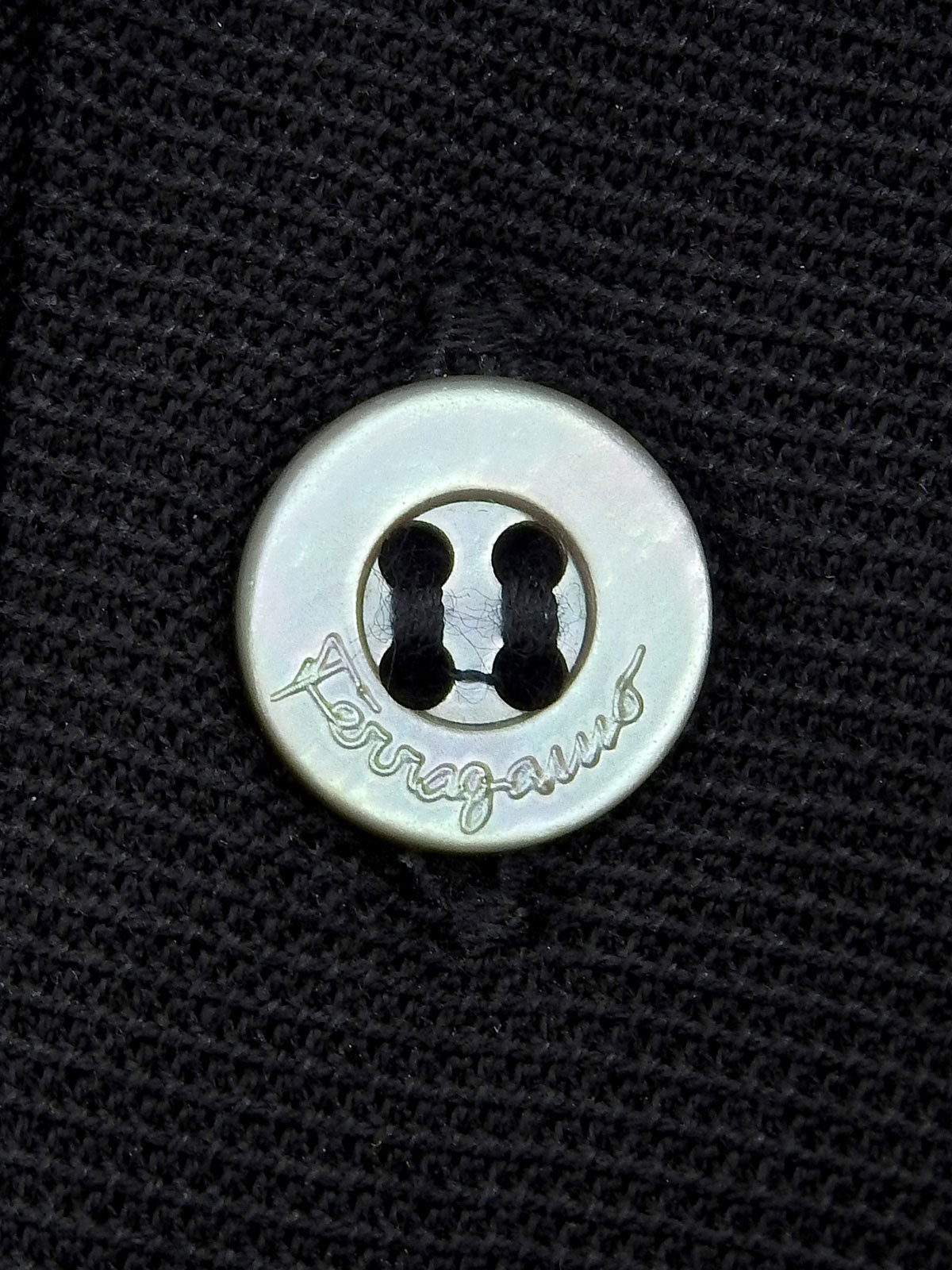Logo Button Polo Shirt in Black