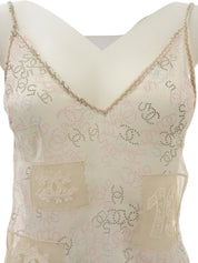 2006年製 CCマークプリントキャミソール ベージュ/マルチ