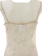 2006年製 CCマークプリントキャミソール ベージュ/マルチ