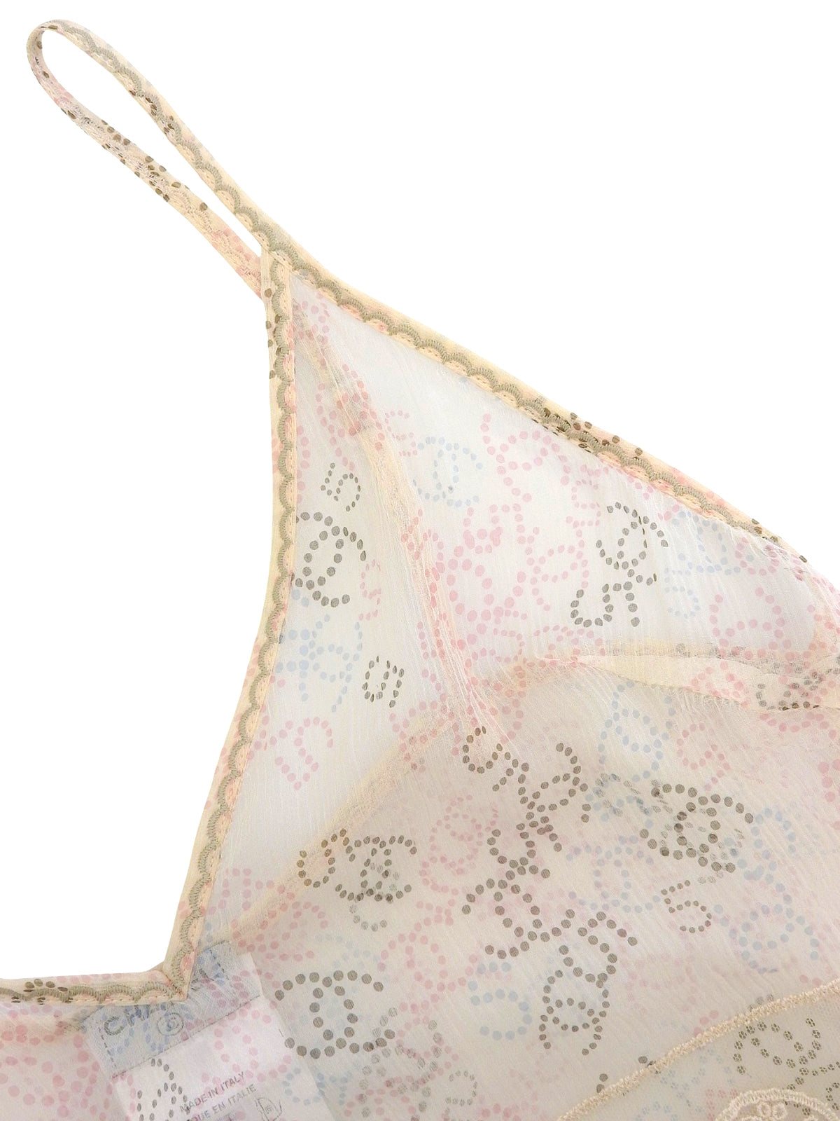 2006年製 CCマークプリントキャミソール ベージュ/マルチ