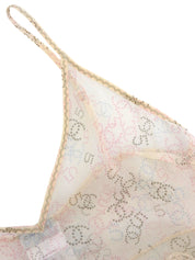 2006年製 CCマークプリントキャミソール ベージュ/マルチ