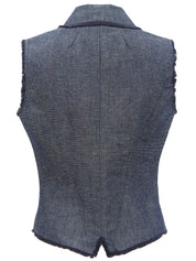 2000年製 デニムロゴボタンベスト インディゴ