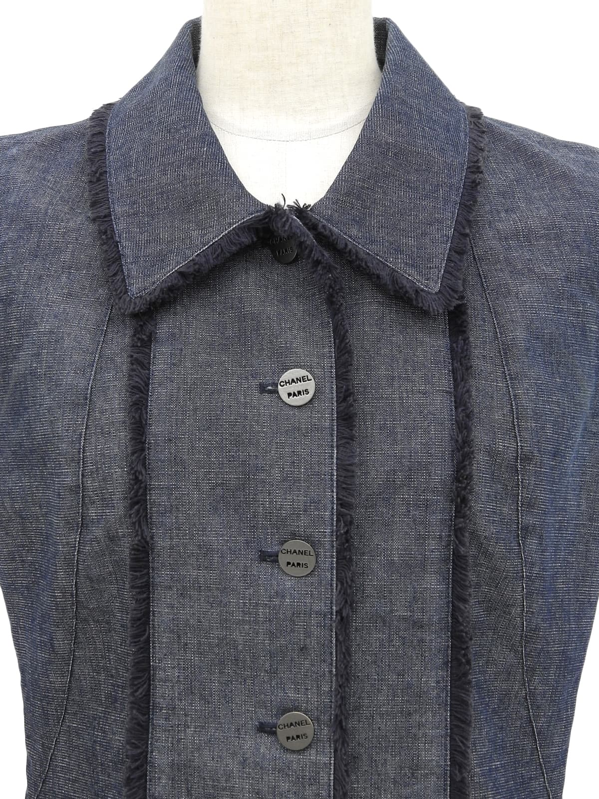 2000年製 デニムロゴボタンベスト インディゴ