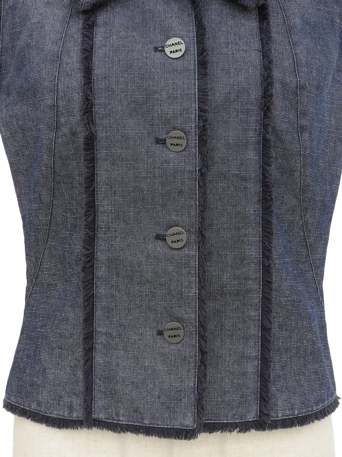 2000年製 デニムロゴボタンベスト インディゴ