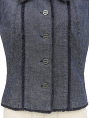 2000年製 デニムロゴボタンベスト インディゴ