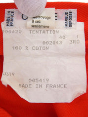 マカダボタンコットンセットアップ レッド