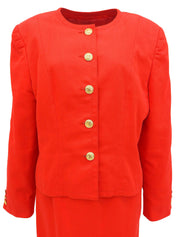 マカダボタンコットンセットアップ レッド