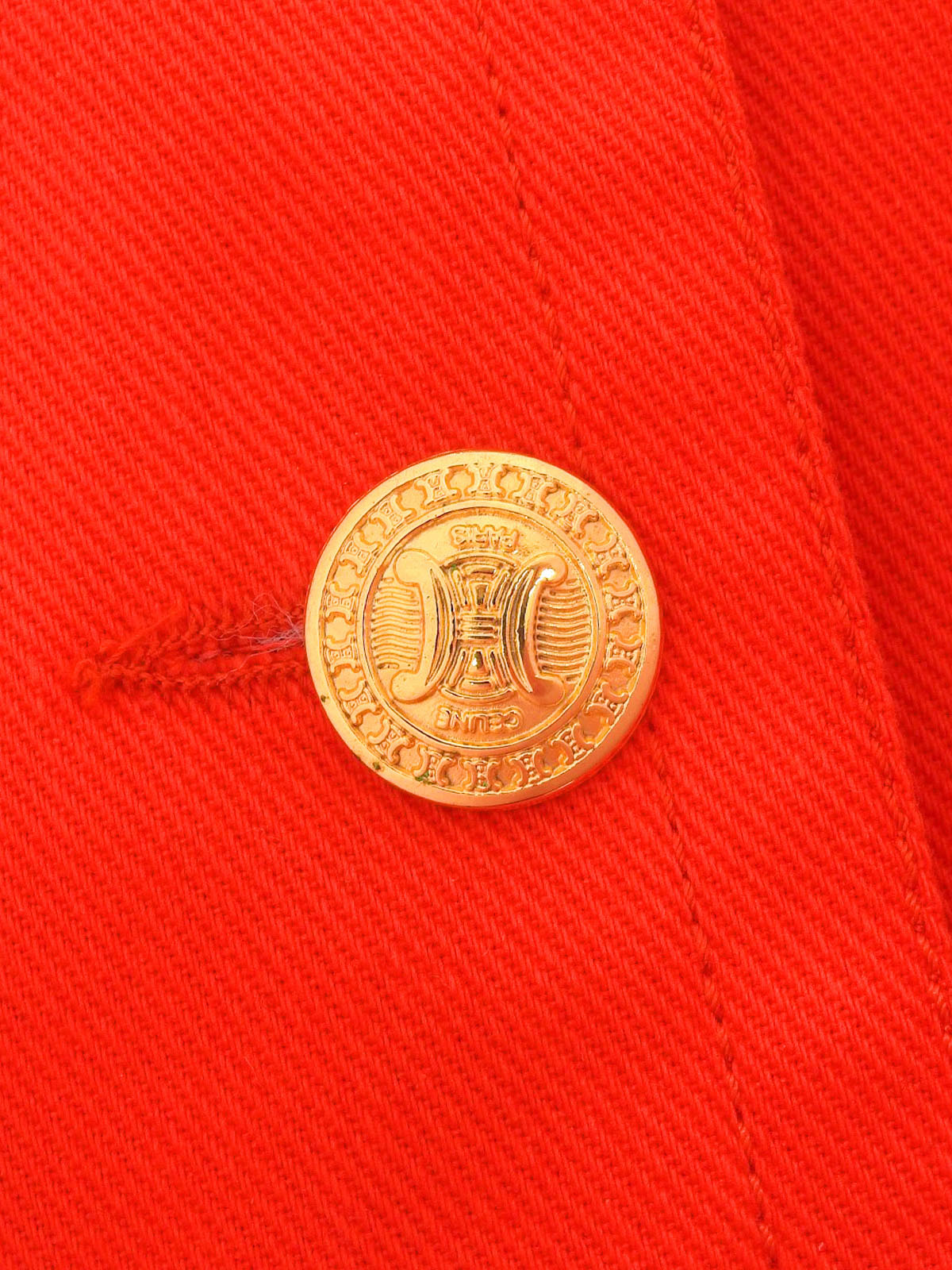 マカダボタンコットンセットアップ レッド