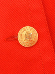 マカダボタンコットンセットアップ レッド