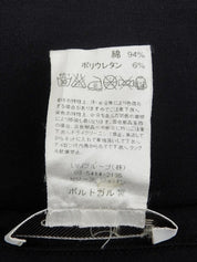 ラインストーンマカダムロゴハーフスリーブトップス　ブラック
