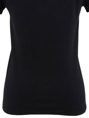 Rhinestone Macadam Logo Short Sleeve Top in Black