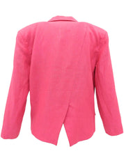 スクエアボタンジャケット ピンク