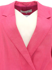 Pink square button jacket