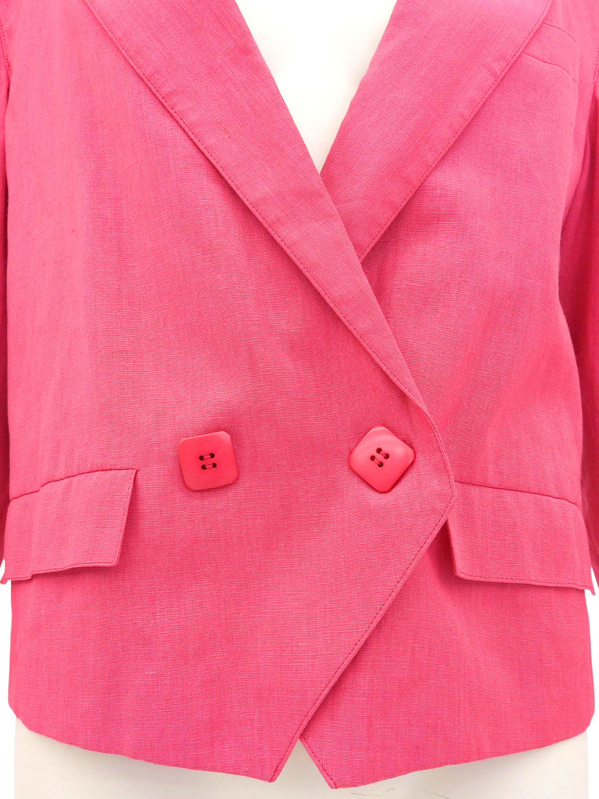 Pink square button jacket