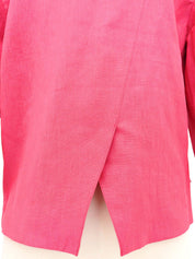 Pink square button jacket
