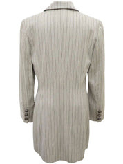 Striped pattern jacket in greige