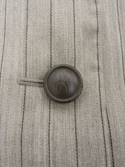 Striped pattern jacket in greige