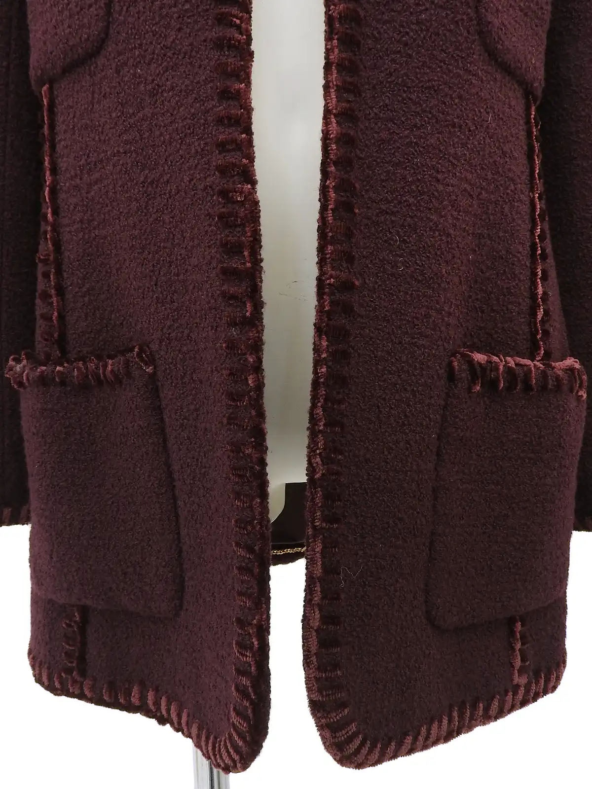 CC mark button design stitch jacket, burgundy