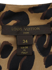 Leopard print dress in brown