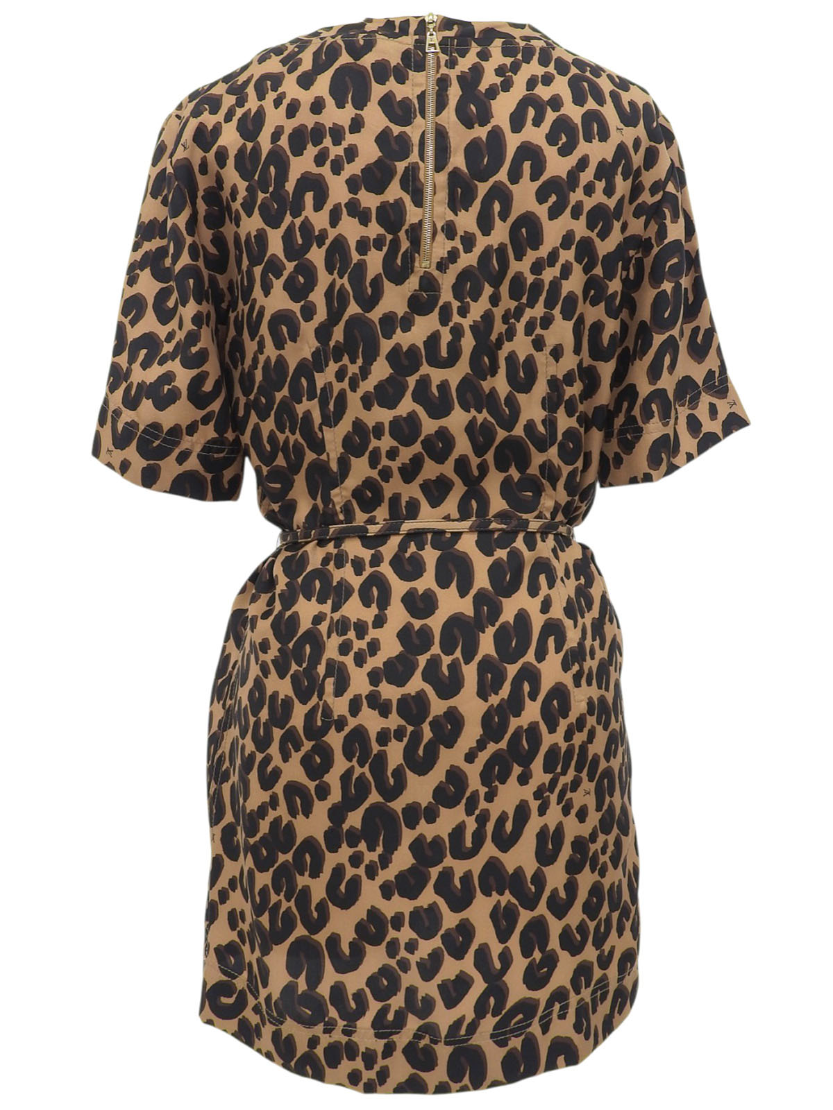 棕色豹纹连衣裙