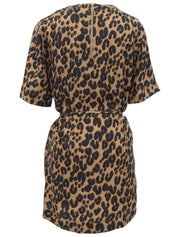 棕色豹纹连衣裙