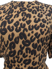 棕色豹纹连衣裙