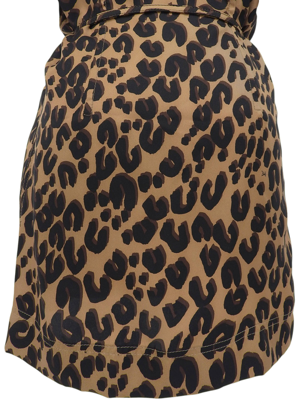 Leopard print dress in brown