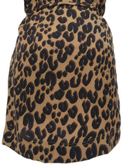 レオパードパターンワンピース ブラウン