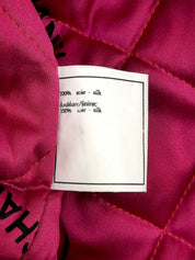 シルクベルテッドCCマークボタンコート ピンク