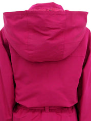 シルクベルテッドCCマークボタンコート ピンク