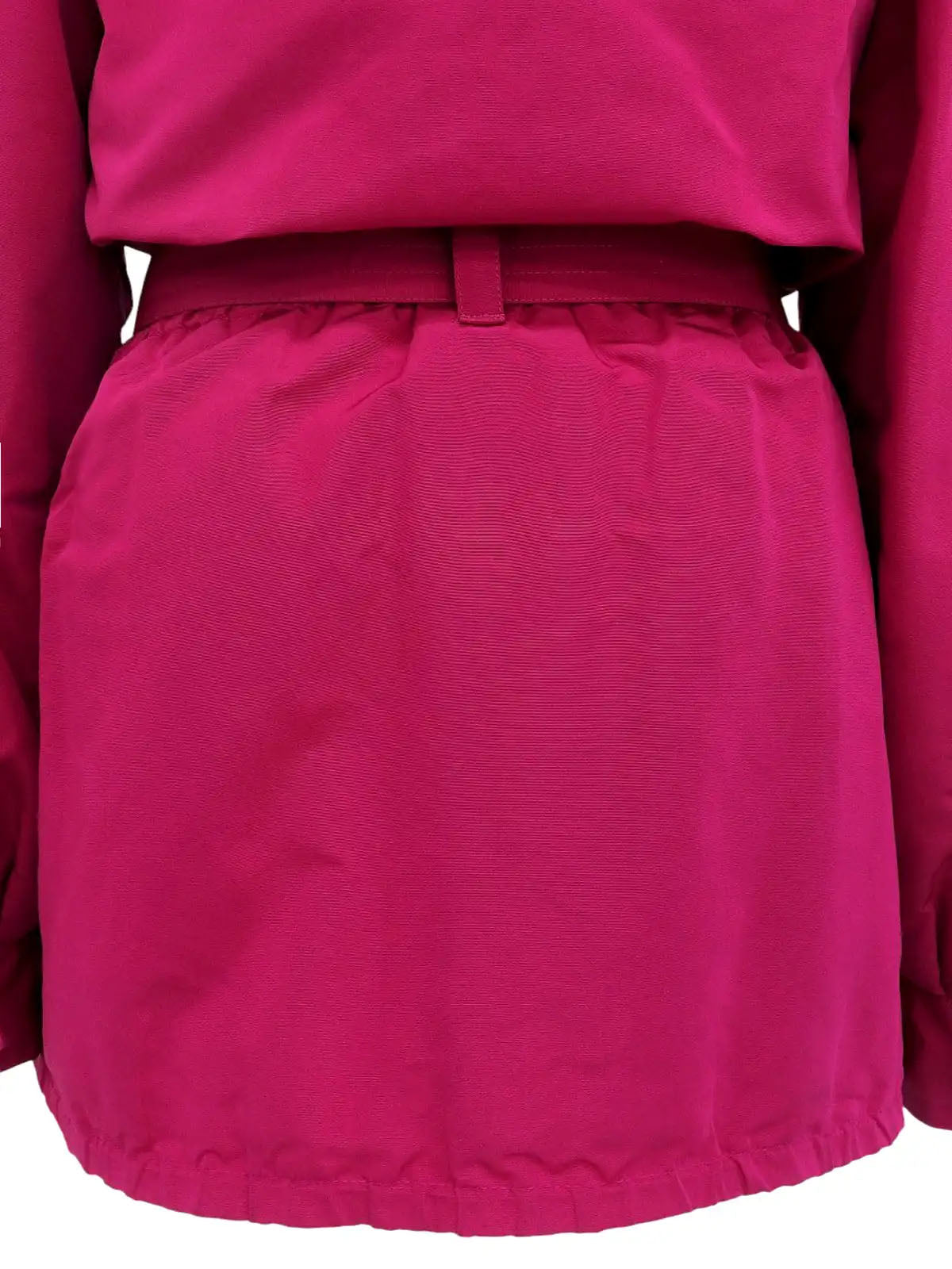 シルクベルテッドCCマークボタンコート ピンク