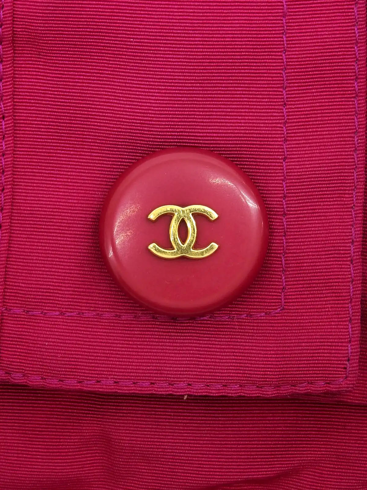 シルクベルテッドCCマークボタンコート ピンク