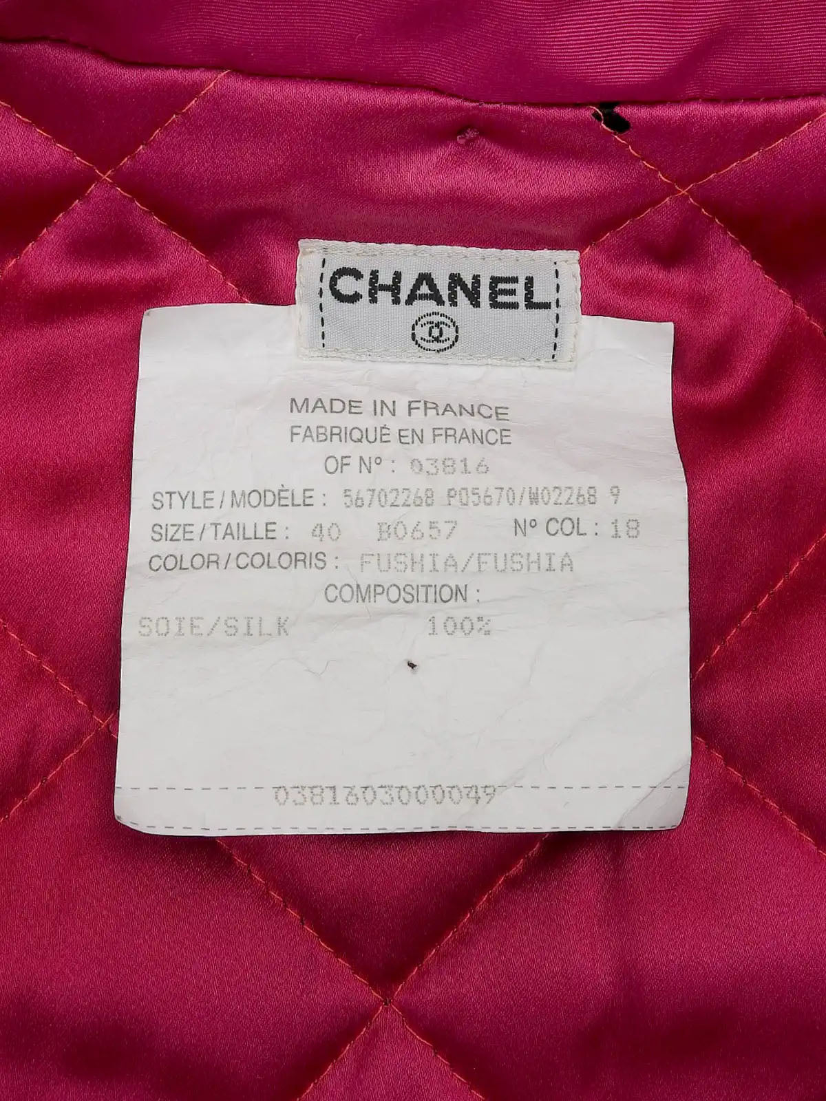 Silk Belted CC Mark Button Coat in Pink