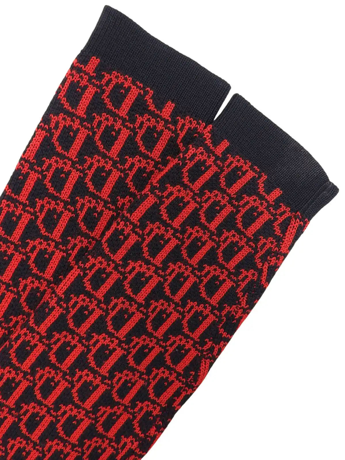 Trotter Pattern Knit Top in Black/Red