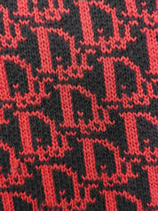 Trotter Pattern Knit Top in Black/Red