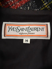 红/黑/绿羊毛格纹短夹克