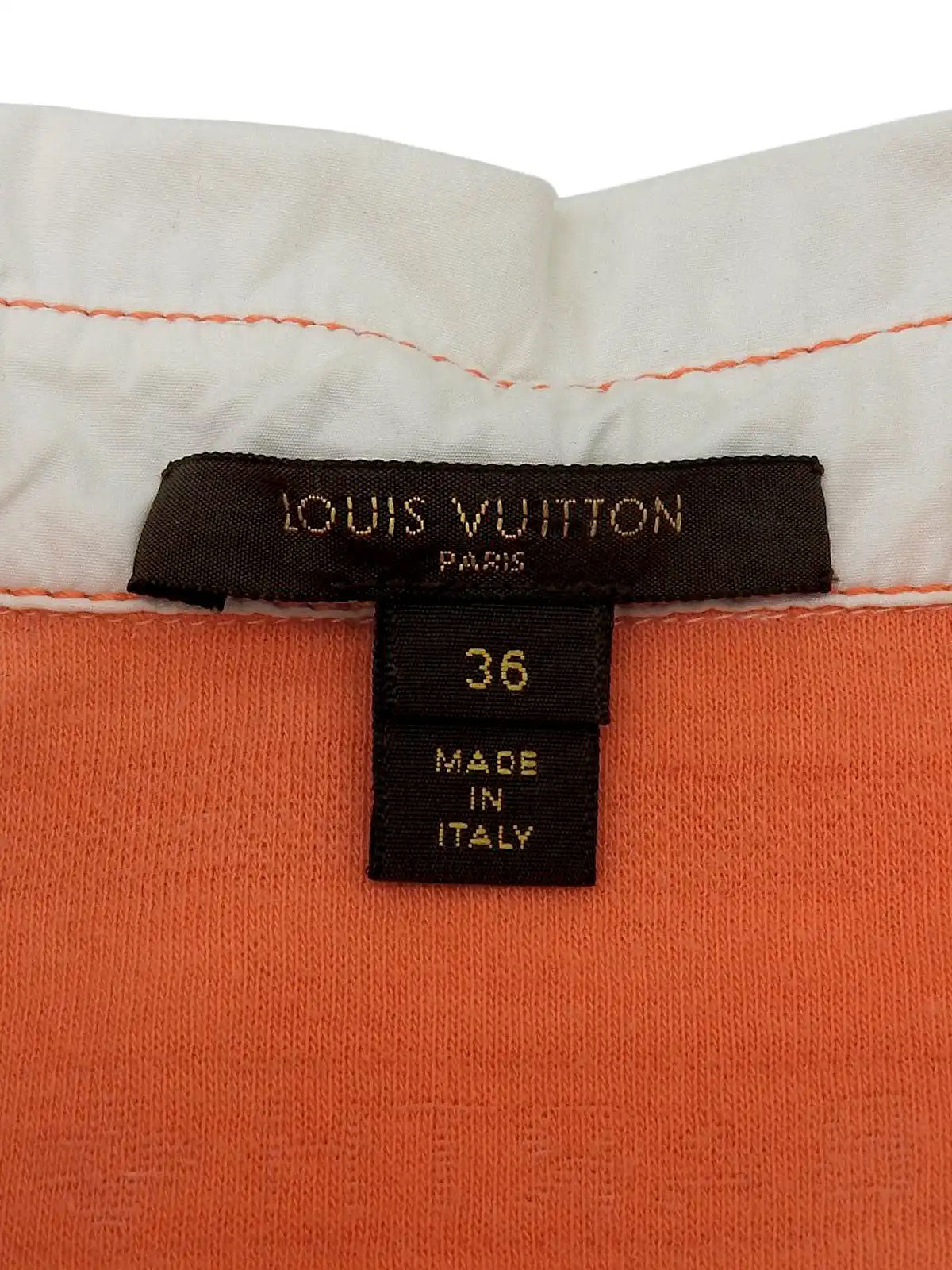 ボーダーパターンポロシャツ ホワイト/オレンジ