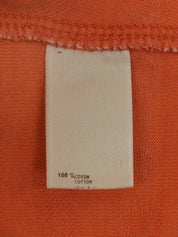 ボーダーパターンポロシャツ ホワイト/オレンジ