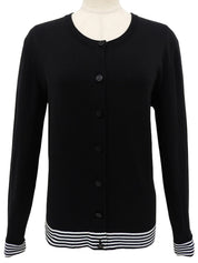 1998年製 ボーダースリーブカーディガン ブラック/ホワイト