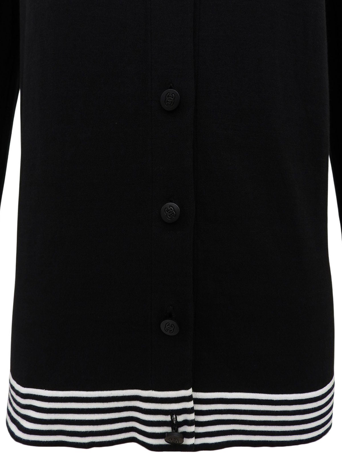 1998年製 ボーダースリーブカーディガン ブラック/ホワイト