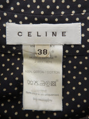 ドットパターンロングスリーブシャツ ブラック