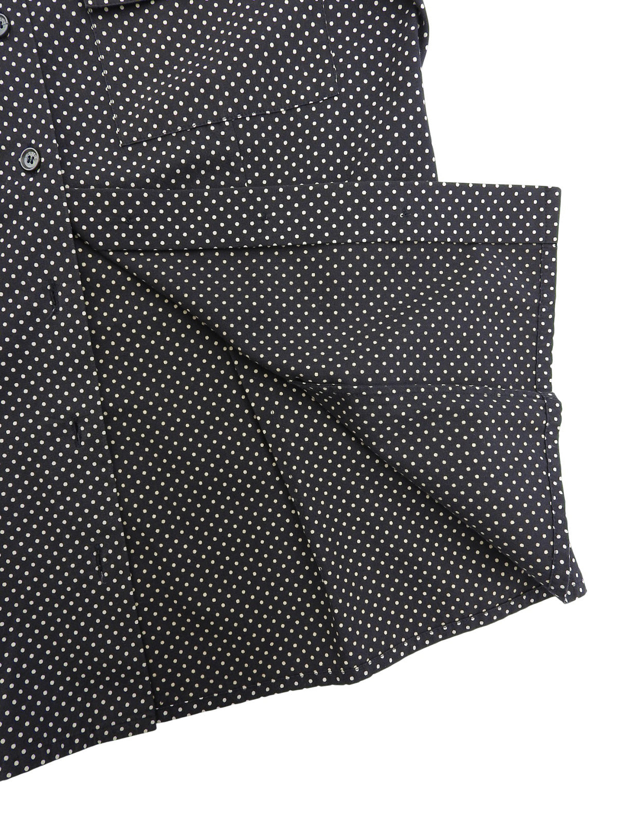 ドットパターンロングスリーブシャツ ブラック