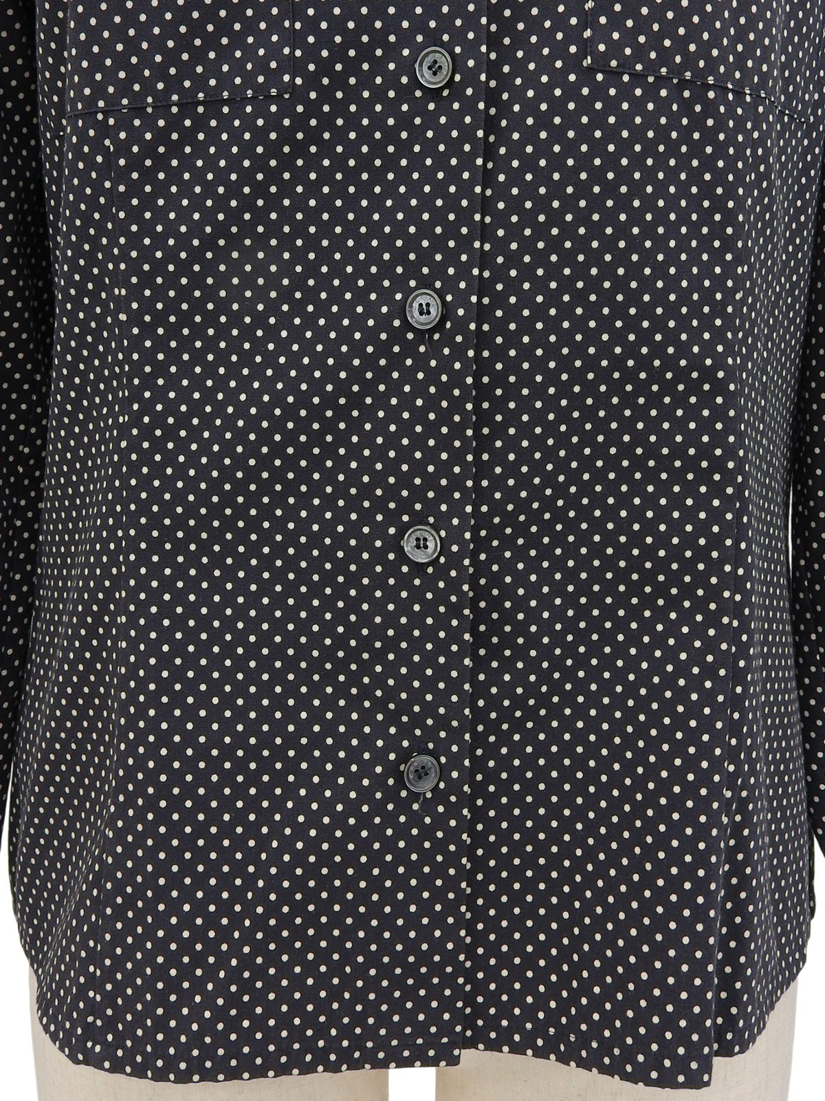 ドットパターンロングスリーブシャツ ブラック