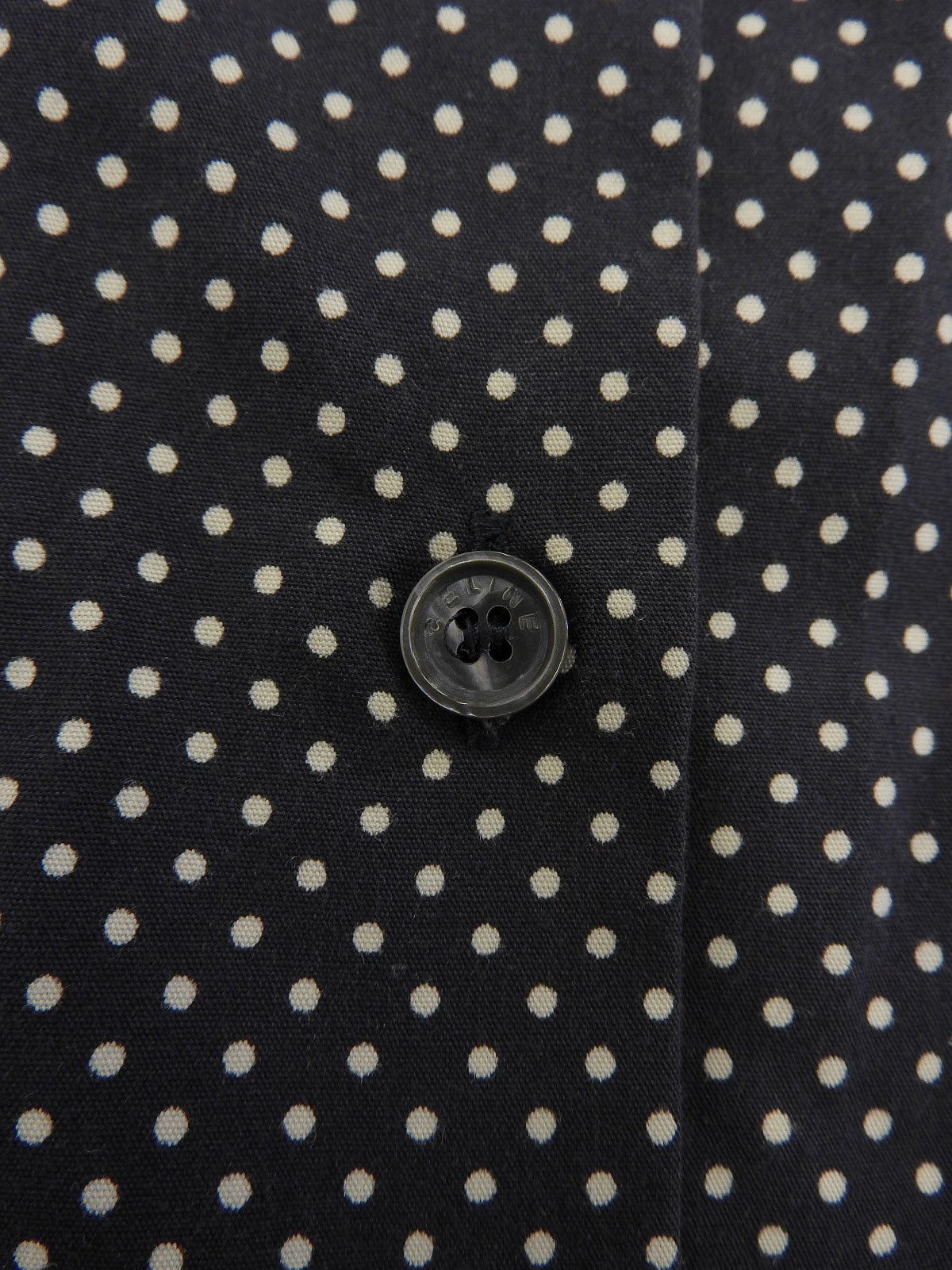 ドットパターン長袖シャツ ブラック