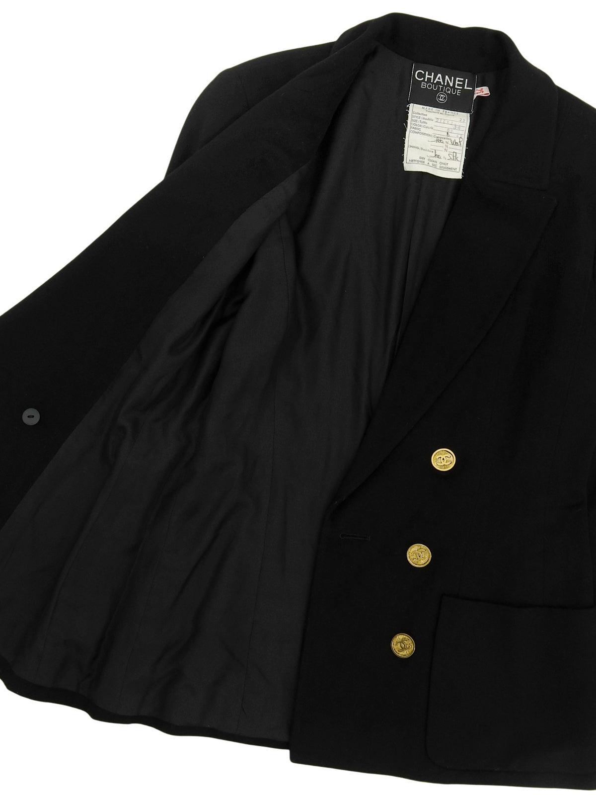 CC Mark Button Double-Breasted Jacket Black