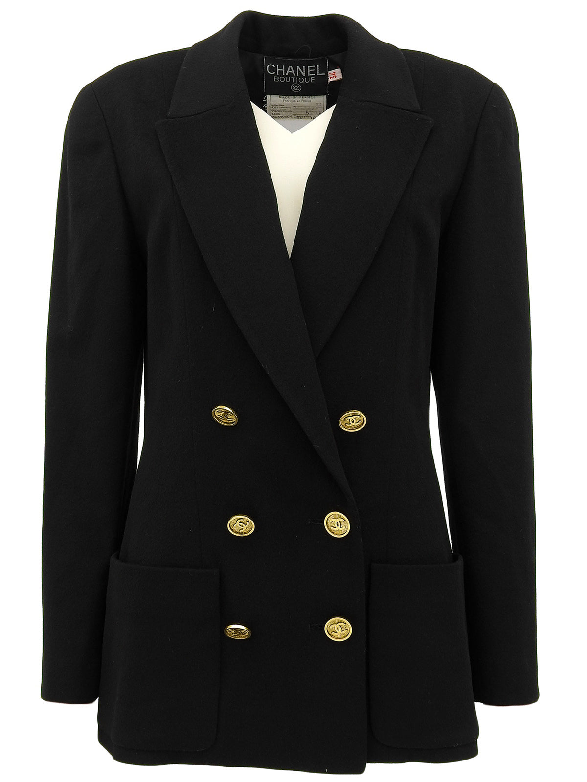 CC Mark Button Double-Breasted Jacket Black