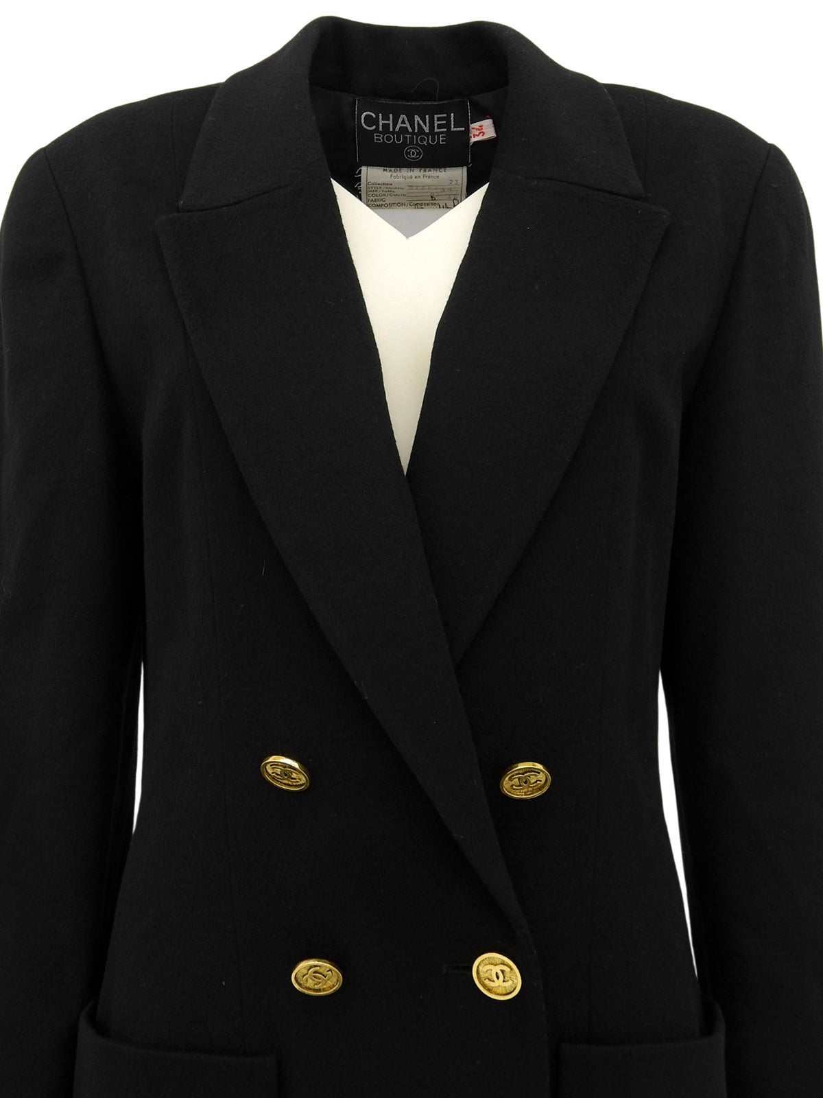 CC Mark Button Double-Breasted Jacket Black