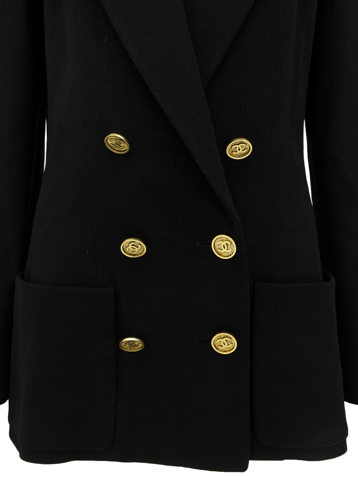 CC Mark Button Double-Breasted Jacket Black