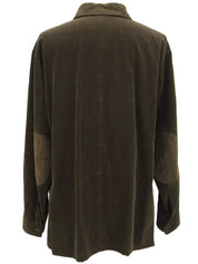 Corduroy Logo Button Shirt in Khaki