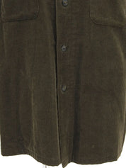 Corduroy Logo Button Shirt in Khaki